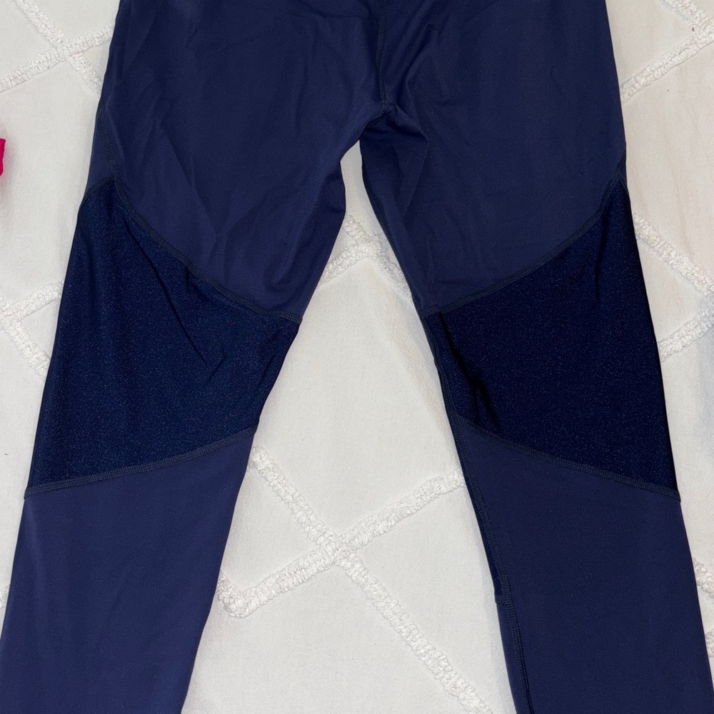 Zyia navy light n tight leggings shimmer knee size 12